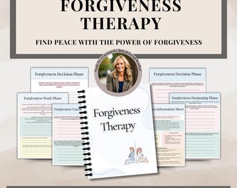 Forgiveness Therapy Worksheets, Self help self growth worksheets, self esteem, forgiveness, healing, CBT,therapy worksheets,therapy workbook