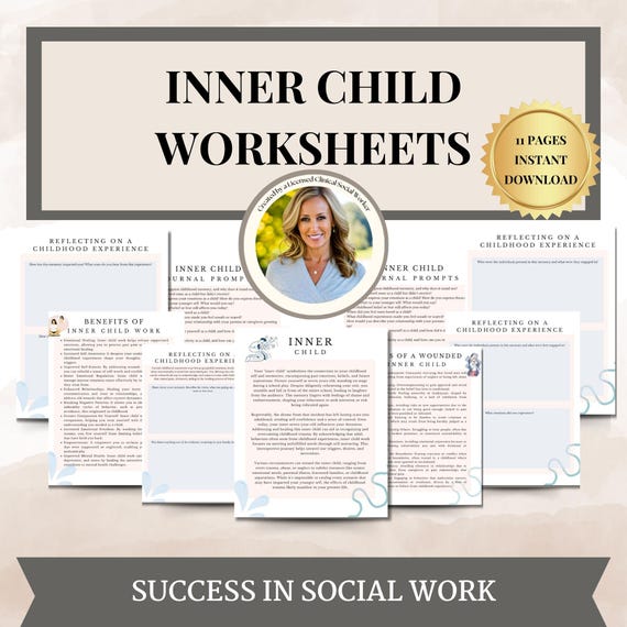 Inner child therapy worksheets, inner child wounds, attachment styles, self-esteem, trauma therapy, family therapy, mental health resources