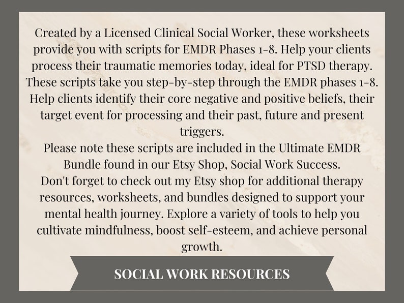 EMDR Scripts Phase 1-8, Eye Movement Psychotherapy, Eye Movement ...
