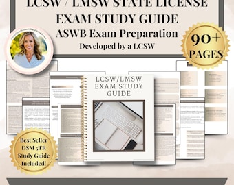 LCSW/LMSW Study Guide, ASWB Exam Tool, Ultimate Social Work License Study Guide with Comprehensive Detailed Notes, Mock Exam
