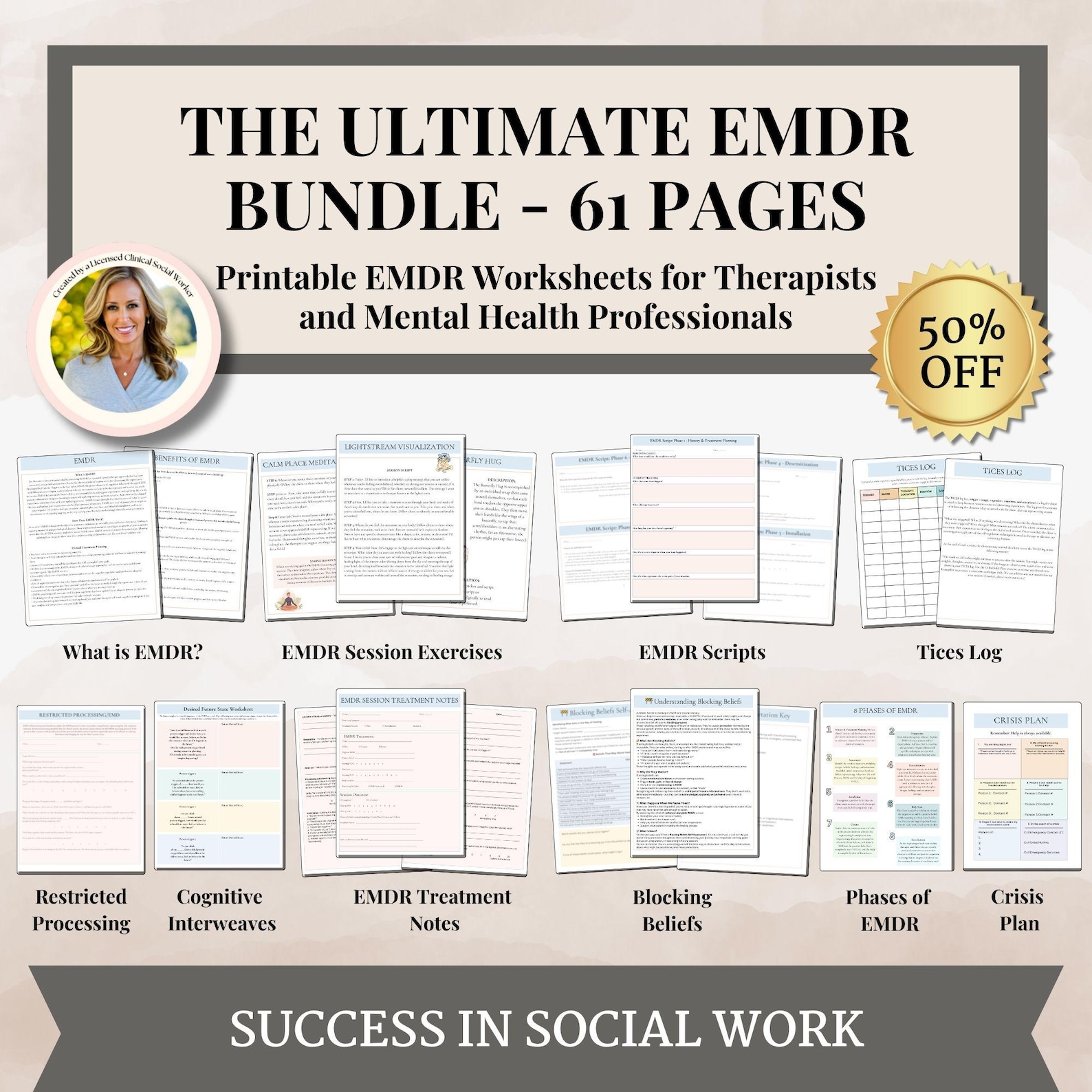 EMDR Bundle for Therapists EMDR Worksheets Guides & Scripts Emdr ...