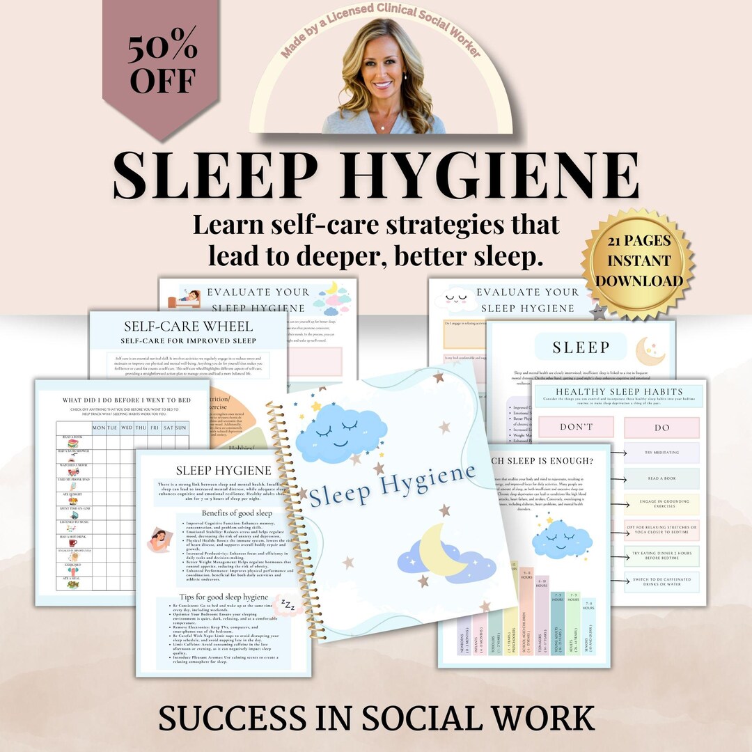 Sleep Hygiene Worksheets Sleep Journal, Sleep Habits, Sleep Cycle ...