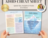 ADHD Executive functioning Cheat Sheet, ADHD Worksheets, Kids Teen Coping Skills Tool,Executive Dysfunction, ADHD Iceberg,Anxiety Depression