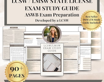 LCSW/LMSW Study Guide, ASWB Exam Tool, Complete lcsw lmsw exam study guide, digital download, social work study guide,social work resources