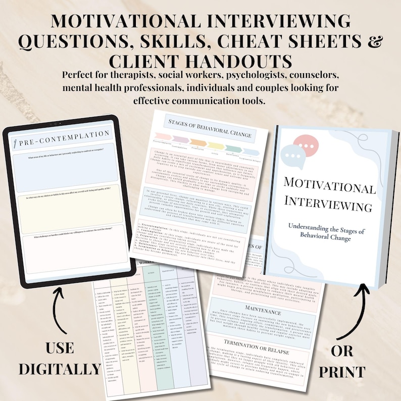 Motivational Interviewing Stages of Change, Motivational Interviewing ...
