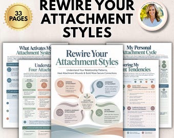 Attachment Styles Workbook Understanding Anxious & Avoidant Patterns for Secure Relationships Rewire Your Attachment Style Quiz