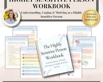 Highly Sensitive Person Workbook HSP Coping Skills Therapy Worksheets for Highly Sensitive People Emotional Healing Sensory Overload Coping