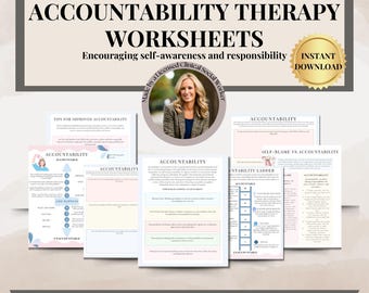 Accountability Worksheets for teens and adults self-blame vs accountability self-awareness couples therapy accountability ladder, self-help