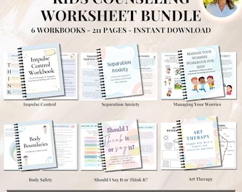 Bundel met werkboek kindertherapie Essentiële bronnen voor therapeut, sociale psychologie, levensvaardigheden voor kinderen, therapiehulpmiddelen, therapiebronnen, copingvaardigheden