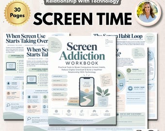 Screen Time Addiction Workbook for Teens and Adults