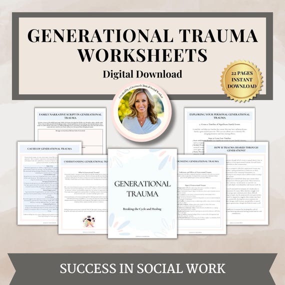 Generational Trauma Workbook for therapist, PTSD, Therapy Worksheets, Healing from Trauma, Childhood Trauma,Trauma Processing,Trauma Therapy