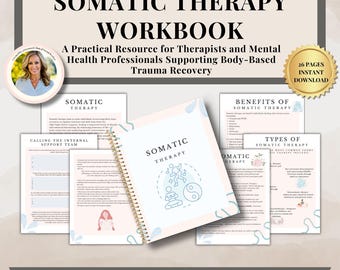 Somatic Therapy Workbook Coping Skill Exercises for Nervous System Regulation, CPTSD, Polyvagal Therapy,Somatic Healing Exercises EMDR Tools