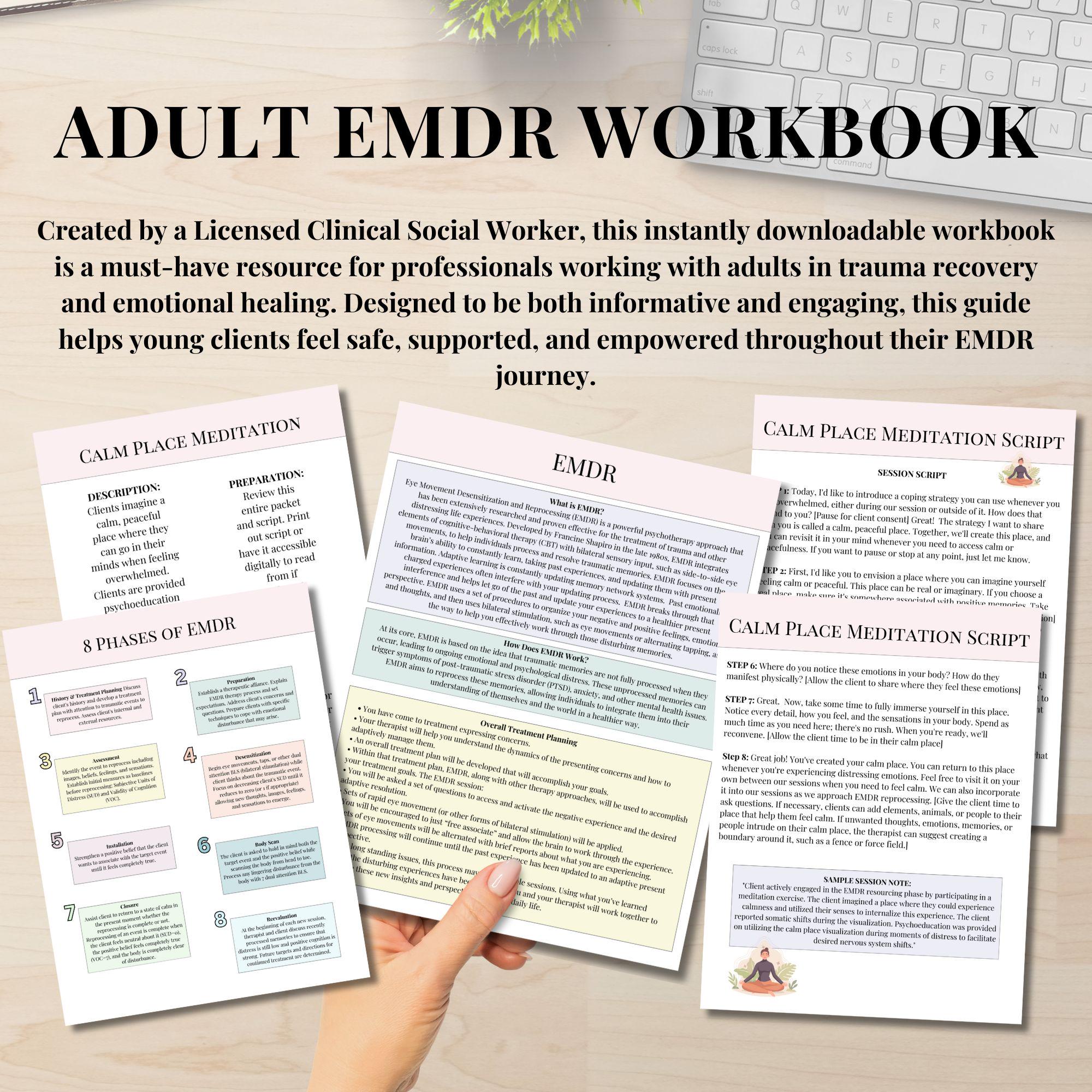 EMDR Bundle for Adults and Kids, EMDR Worksheets for Therapist, Emdr ...