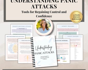 Ataques de pánico: comprensión y manejo de los ataques de pánico. Libro de ejercicios digital para afrontar la ansiedad y los ataques de pánico. Terapeuta de salud mental.