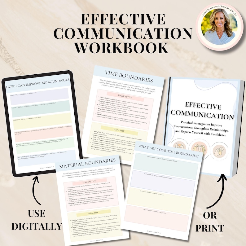 Effective Communication Workbook for Adults & Teens, Therapist Toolkit ...