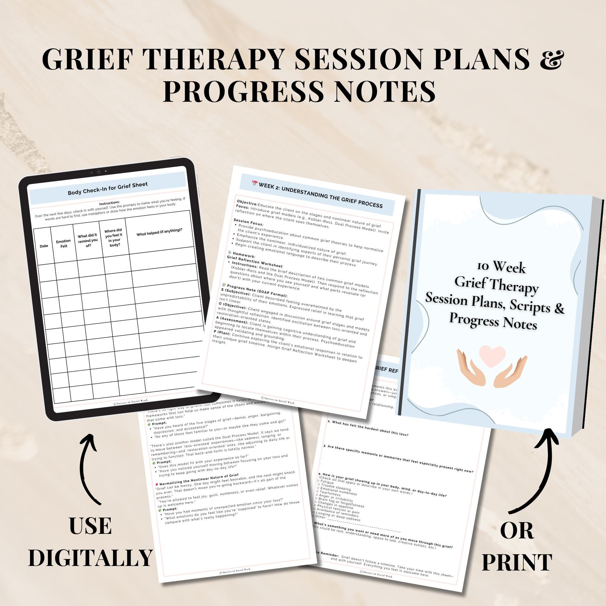 10-week Session Plans Scripts & Progress Notes Digital Download for ...