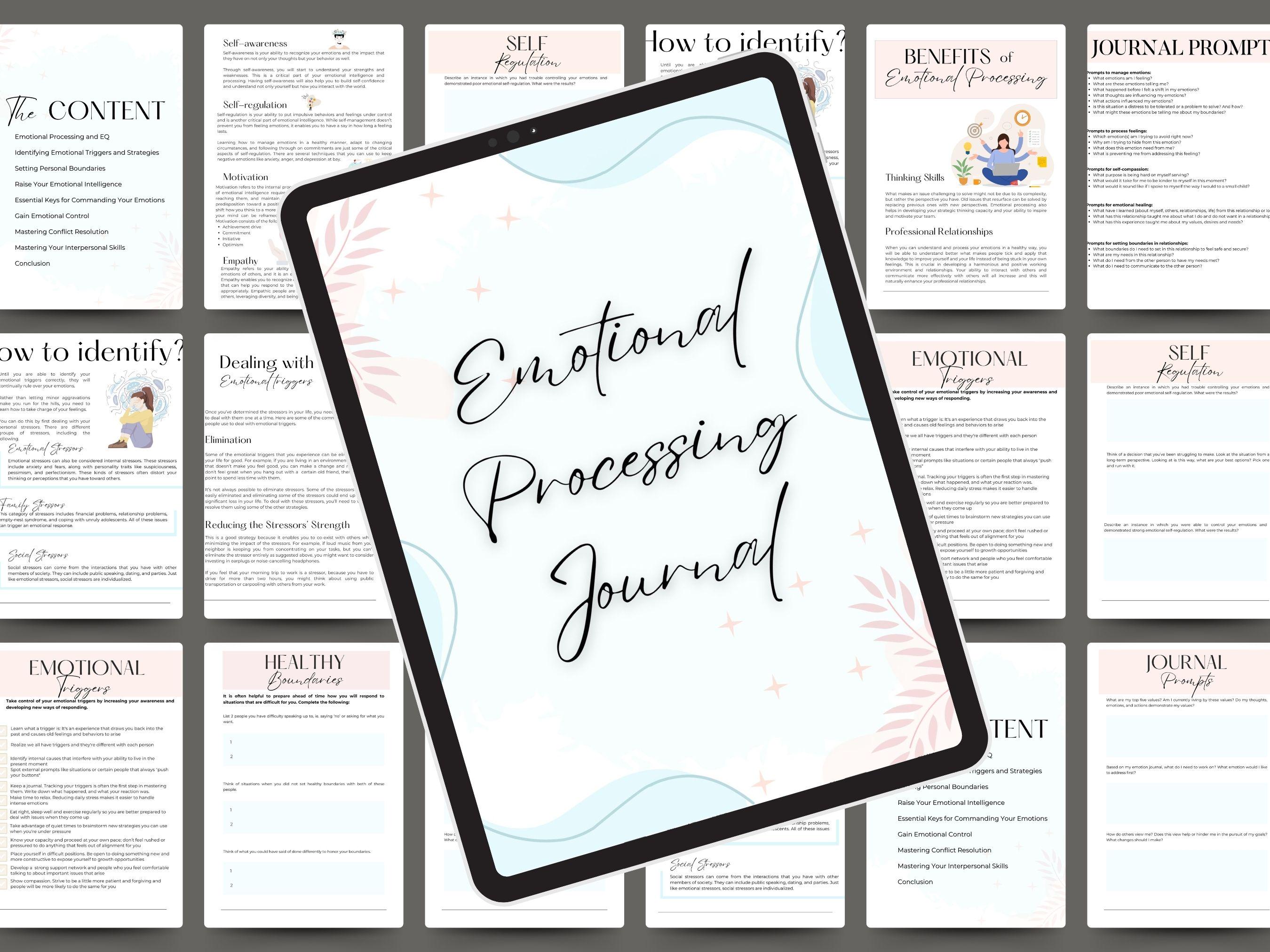 Processing Emotions Workbook Emotional Intelligence,self-regulation ...