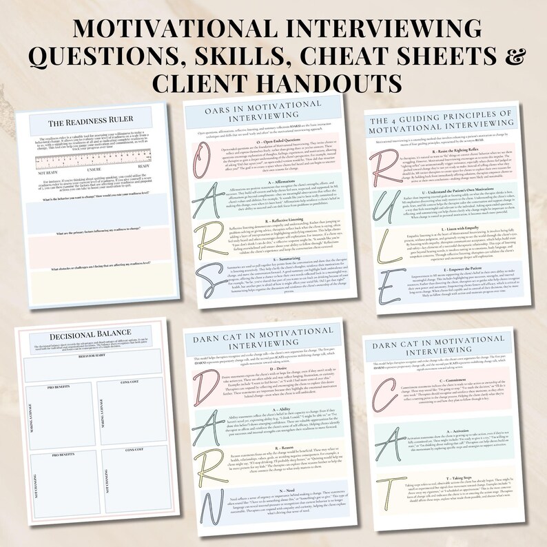 Oars Ruler Motivational Interviewing Stages of Change, Motivational Interviewing ...