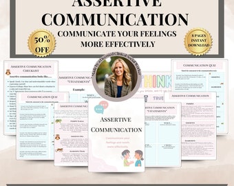Assertive Communication Worksheets, Communication Styles and Social Skills, Communication book, social emotional learning in kids and teens