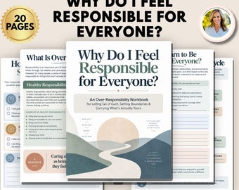 Over-Responsibility Workbook | People Pleasing, Guilt & Boundaries Worksheets | Codependency Therapy Tools | Therapist Printable PDF