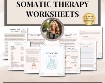 Somatic Therapy Coping Skill Exercises for Nervous System Regulation, CPTSD, Polyvagal Therapy, Somatic Therapy Workbook, Somatic Exercises