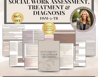 Social Work Study Guide,LCSW/LMSW Study Guide,Assessment Treatment and Diagnosis,DSM-5-tr Study Guide,lmsw lcsw exam,social work study guide