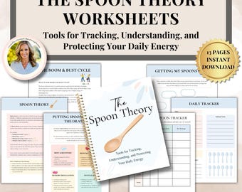 Feuilles d'exercices sur la théorie de la cuillère avec cycle de croissance et décompte quotidien des cuillères Suivi des cuillères Maladie chronique