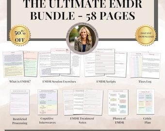EMDR Bundle, EMDR Worksheets, Emd Tools, Emdr Interweaves, Counseling Worksheet Emdr Resources, EMDR Resourcing, Emdr Scripts, Emdr Therapy,