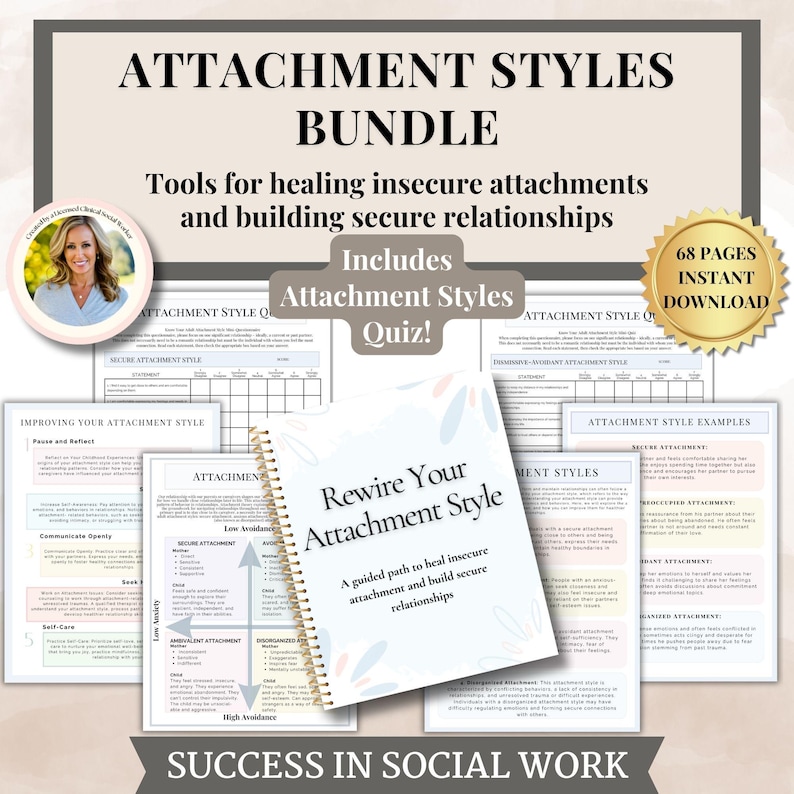 Rewire Your Attachment Style Therapy Workbook Attachment Theory Cheat ...
