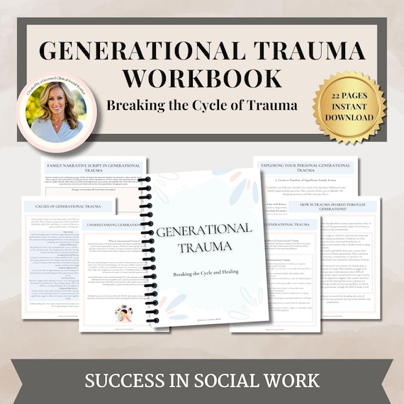 Generational Trauma Workbook for therapist, PTSD, Therapy Worksheets, Healing from Trauma, Childhood Trauma,Trauma Processing,Trauma Therapy