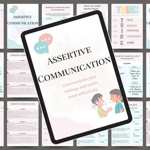 Assertive Communication Worksheets, Communication Styles and Social ...