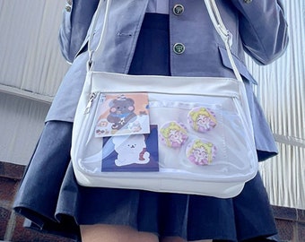 Ita Bag Crossbody, Pin Display Bag, Ita Bag Shoulder, Pin Bag Crossbody, Pin Collector Bag, Anime Messenger Bag, School Tote Bag