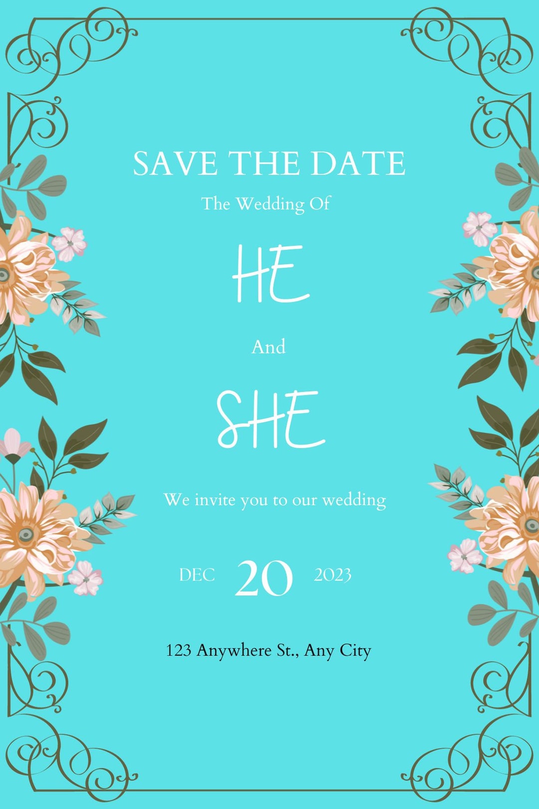 Digital Wedding Invitation Digital Wedding Wedding Etsy