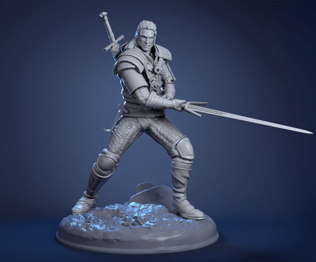 The Witcher Wild Hunt STL, Witcher Geralt 3D Print Files, Geralt 3D ...