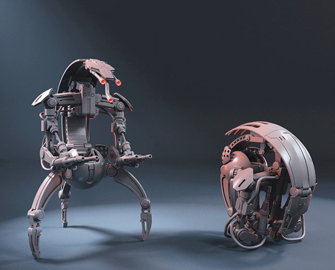 Star Wars Droideka 3D Model Print File, Droideka Figure Stl, Droideka ...