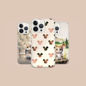 Cute Pet Phone Case Small Mouse Cover for iPhone 15Pro, 14, 13, 12, 11, Google Pixel 8, 7A, 6A, Samsung Galaxy S24Ultra, S23fe, S22,A54,A34