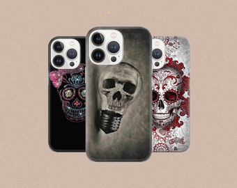 Skull Gothic Art Phone Case, Punk Alternative Cover