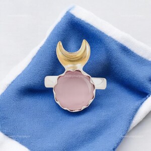 Rare Pink Cat&#39;S Eye Ring, Pink Gemstone Ring, Stackable Ring, 925 Sterling Silver Jewelry, Engagement Gift, Ring For Mother