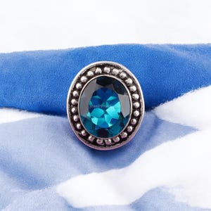 Sparkling Apatite Ring, Blue Gemstone Ring, Solitaire Ring, 925 Sterling Silver Jewelry, Anniversary Gift, Ring For Brides Maid