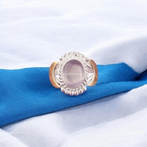 Rare Selenite Ring, White Gemstone Ring, Solitaire Ring, 925 Sterling Silver Jewelry, Anniversary Gift, Ring For Mother