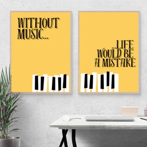 Música inspiradora pared arte música decoración del hogar cita musical descarga digital impresión motivacional cartel de música regalo para amantes de la música