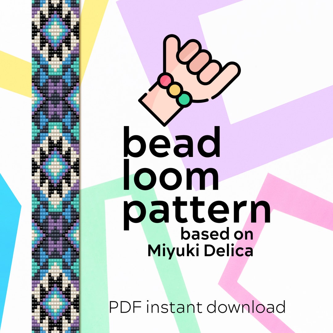 Native Blue Moon Bead Loom Bracelet Pattern Native Bead Loom Pattern