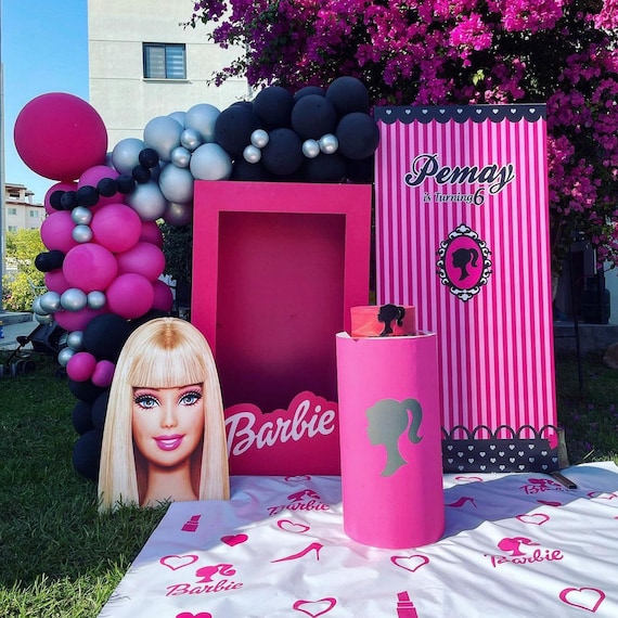 Barbie Face Birthday Party Props, Barbie Doll Birthday Centerpiece Standee,  Barbie Birthday Party Decor Sign FREE SHIPPING 