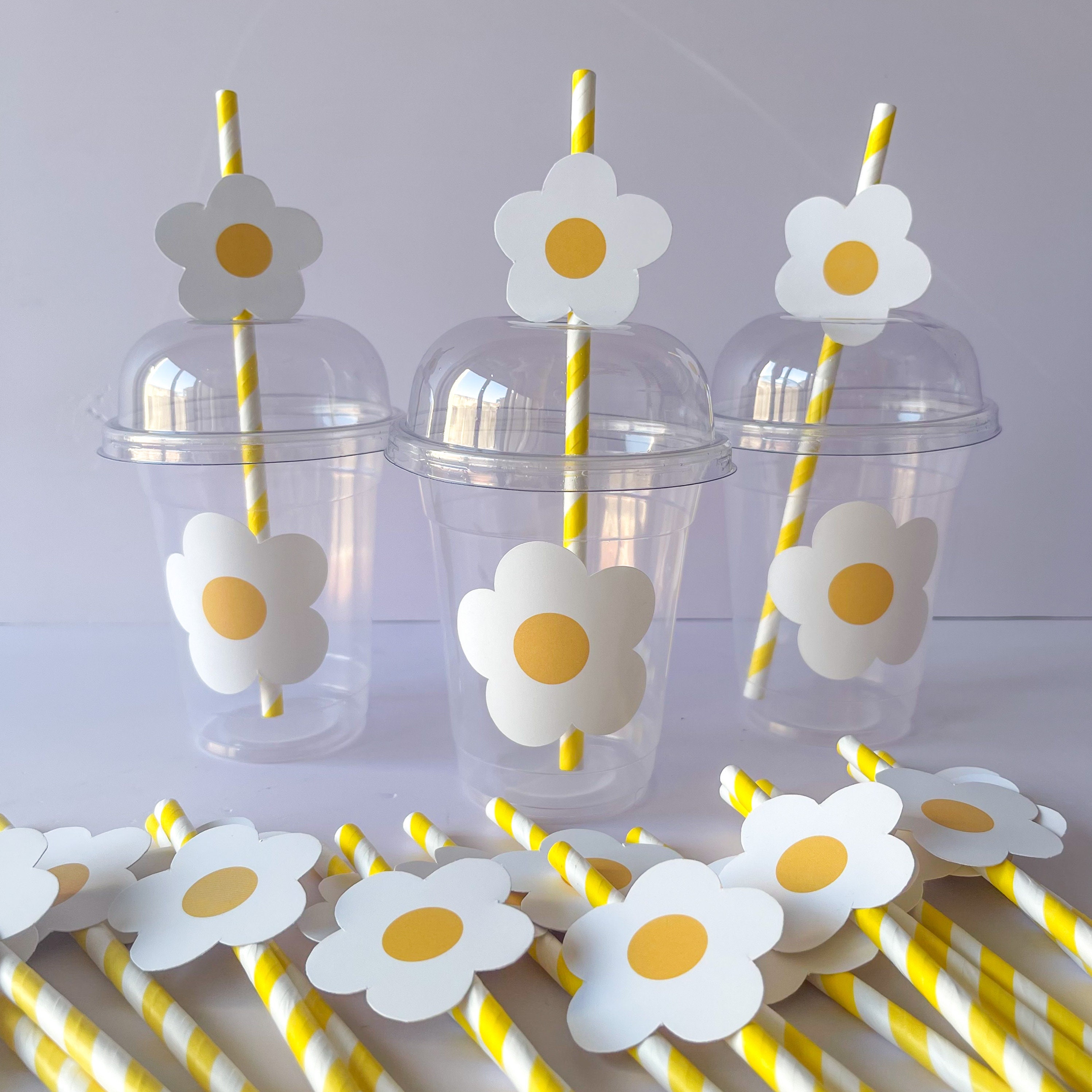 Daisy Birthday Party Cups Groovy Party Cups Daisy Party Etsy