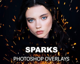 Sparkle Photoshop Overlays, Fire Flame Texture (Digital Download)