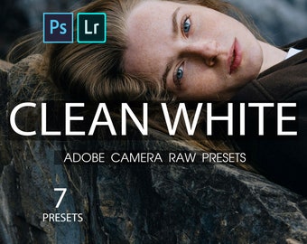 Camera RAW Presets Clean White, Camera Raw Filters, Photoshop Presets, XMP Preset, Presets, Camera Raw Preset Packs