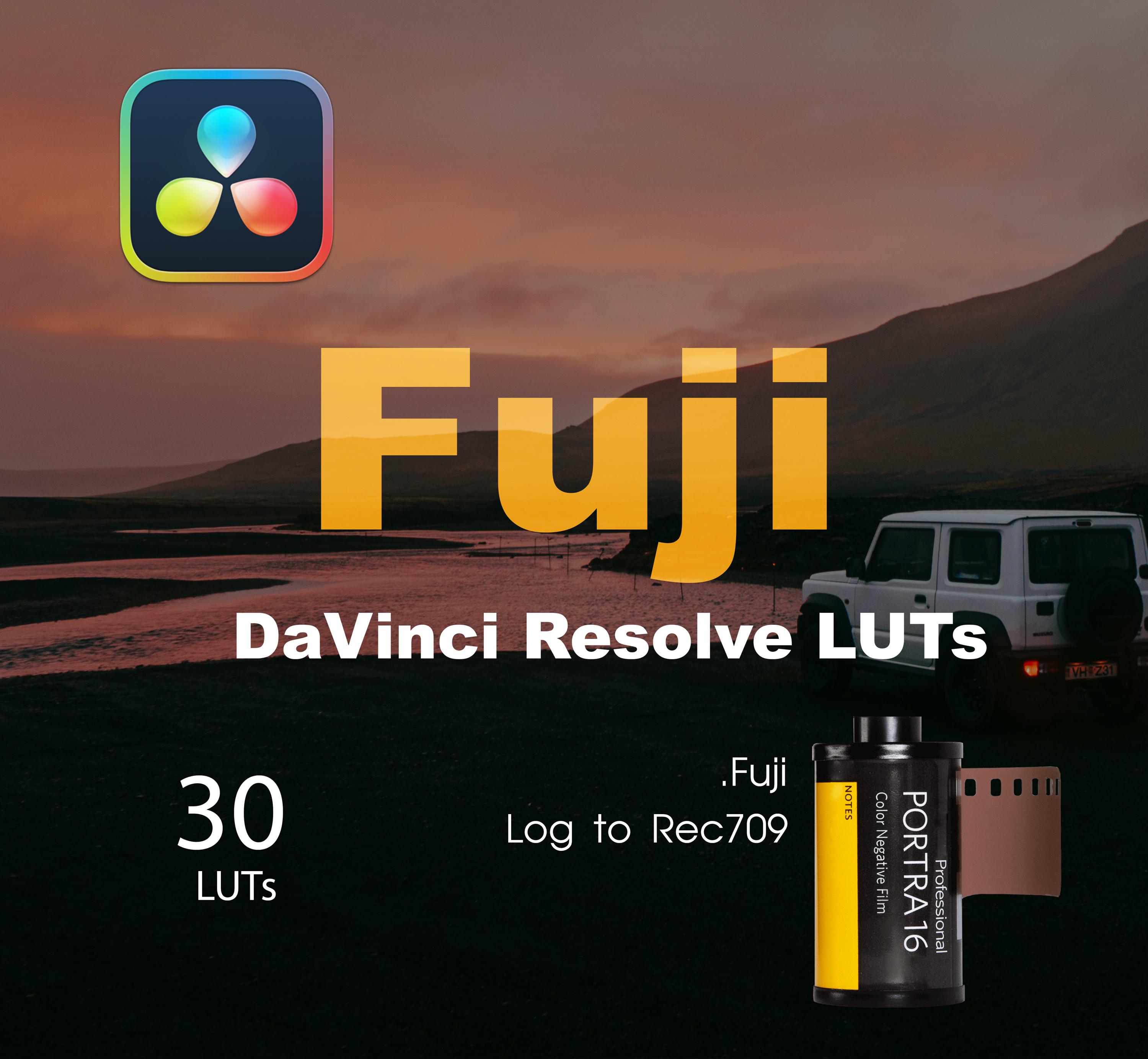 Davinci Resolve Fuji Luts (30) – Film Looks, Rec709 F-log