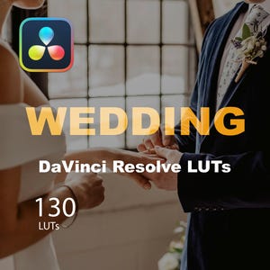 130 Wedding Film LUTs – DaVinci Resolve .CUBE | Kodak/Fuji Inspired, Rec709 + LOG (S-Log3/V-Log/N-Log)