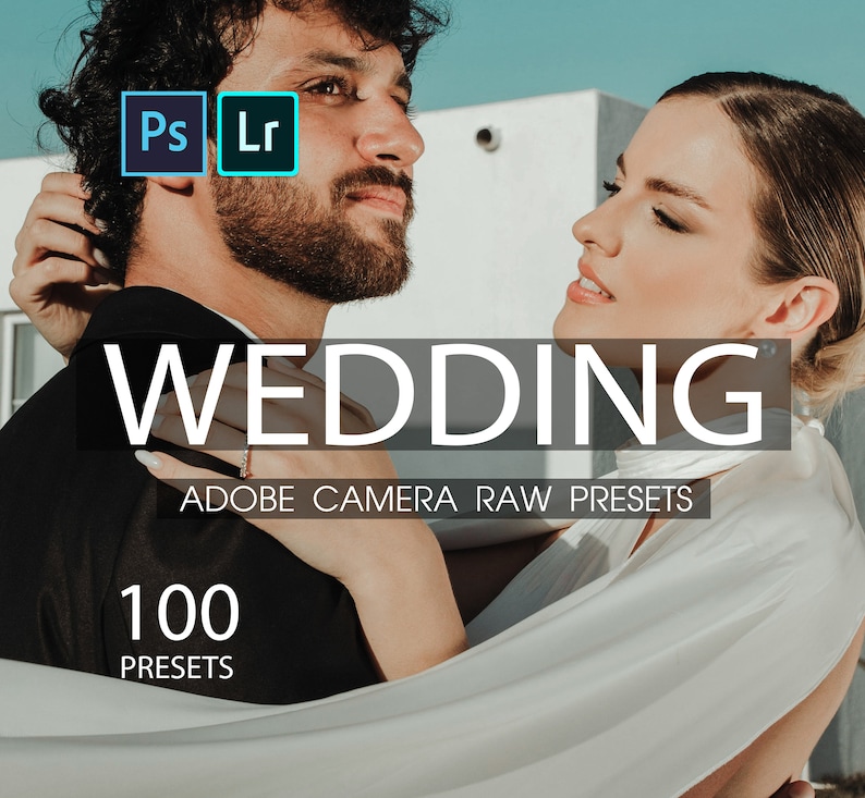 100 Wedding Lightroom Presets, Desktop XMP, Camera Raw Filters image 1