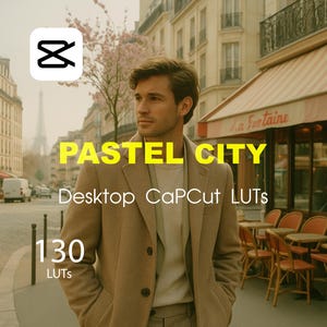 CapCut Desktop LUTs — Pastel City Paris (130) | Soft Film | Rec.709 .cube image 1